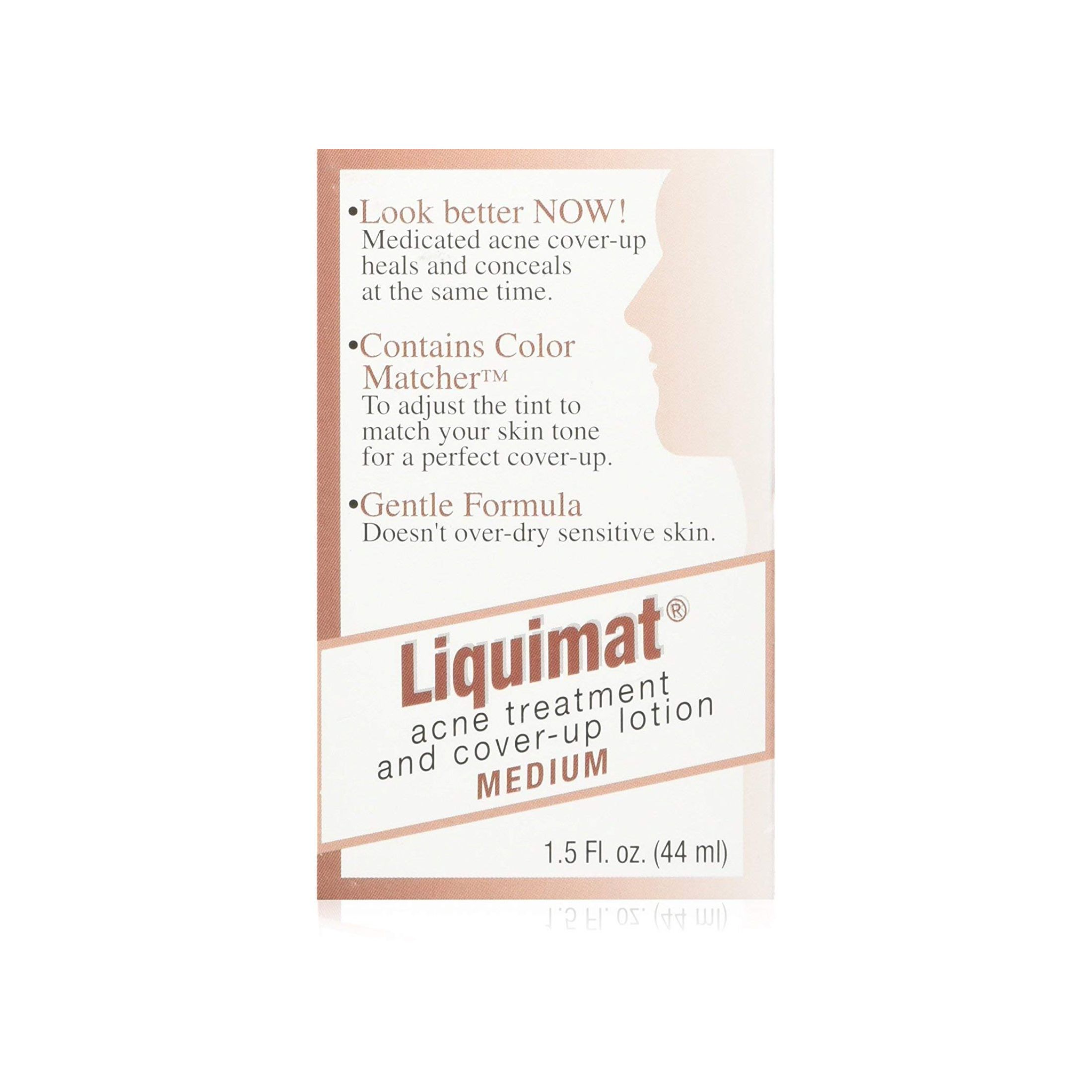 Liquimat Acne Treatment And Cover-Up Lotion, Medium, 1.5 Oz