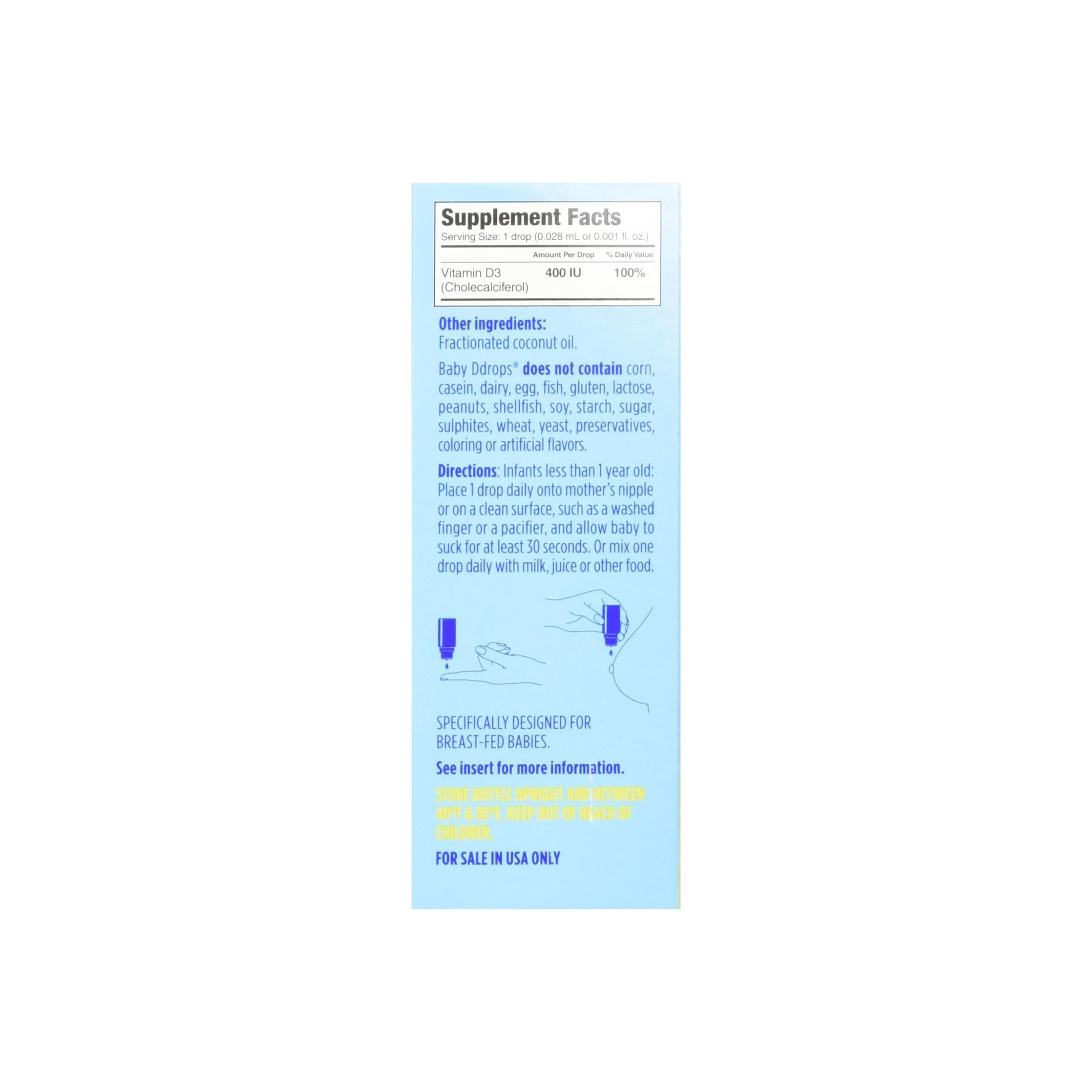 Ddrops Baby Vitamin D 400 IU Liquid Drops - 0.08 Fl Oz