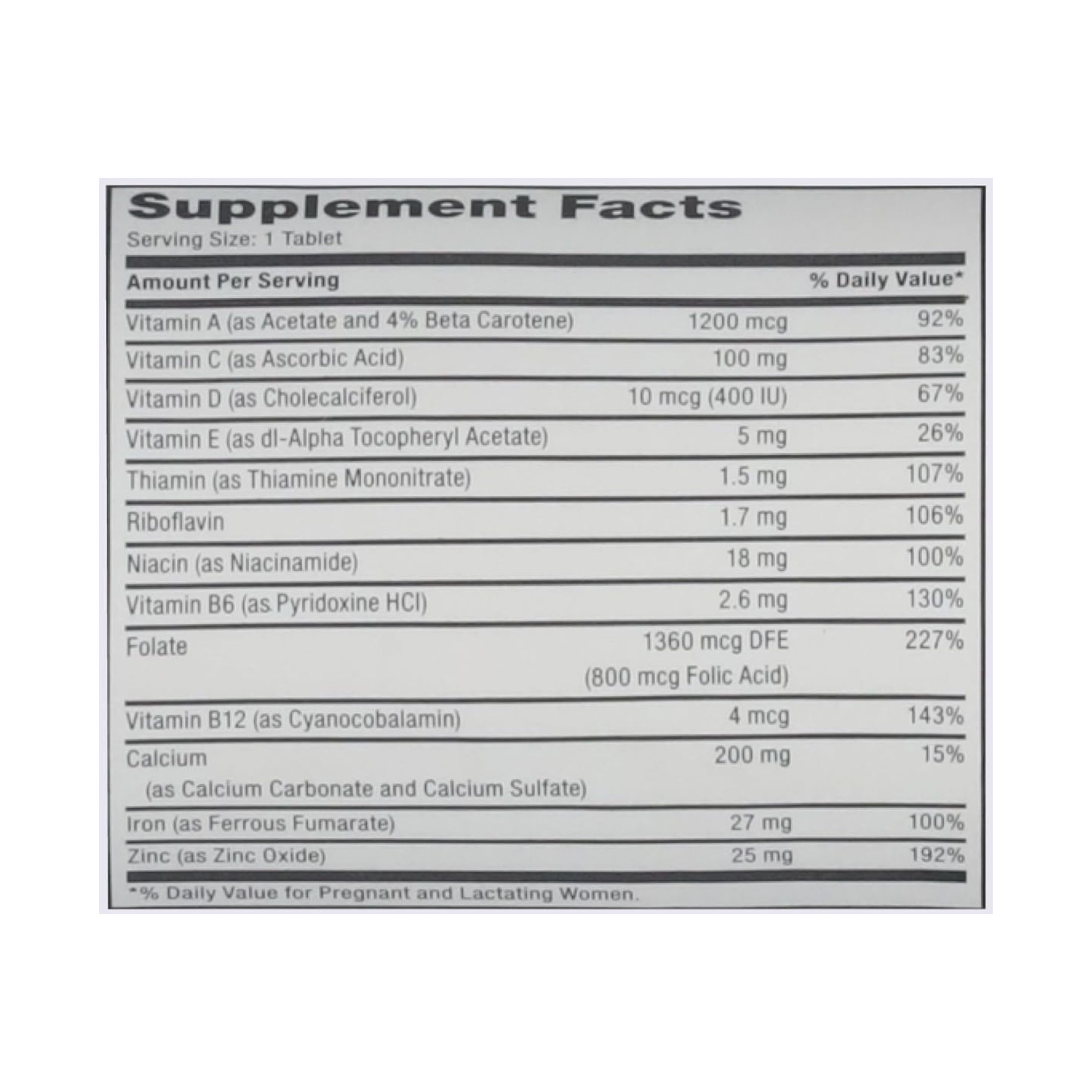 Major Prenatal Tablets