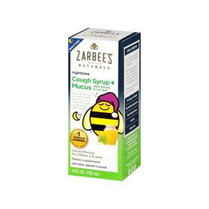 Zarbee's Naturals Nighttime Dark Honey Natural Grape Flavor Cough Syrup 4 Fl Oz Box
