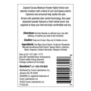 Zeasorb Super Absorbent Powder, 2.5 Oz