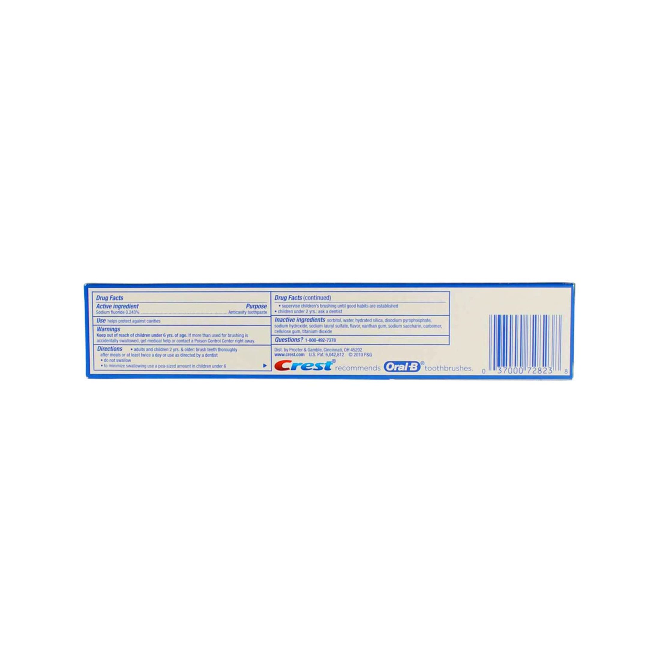 Crest Tartar Protection Whitening Cool Mint Flavor Toothpaste, 6.4 Oz
