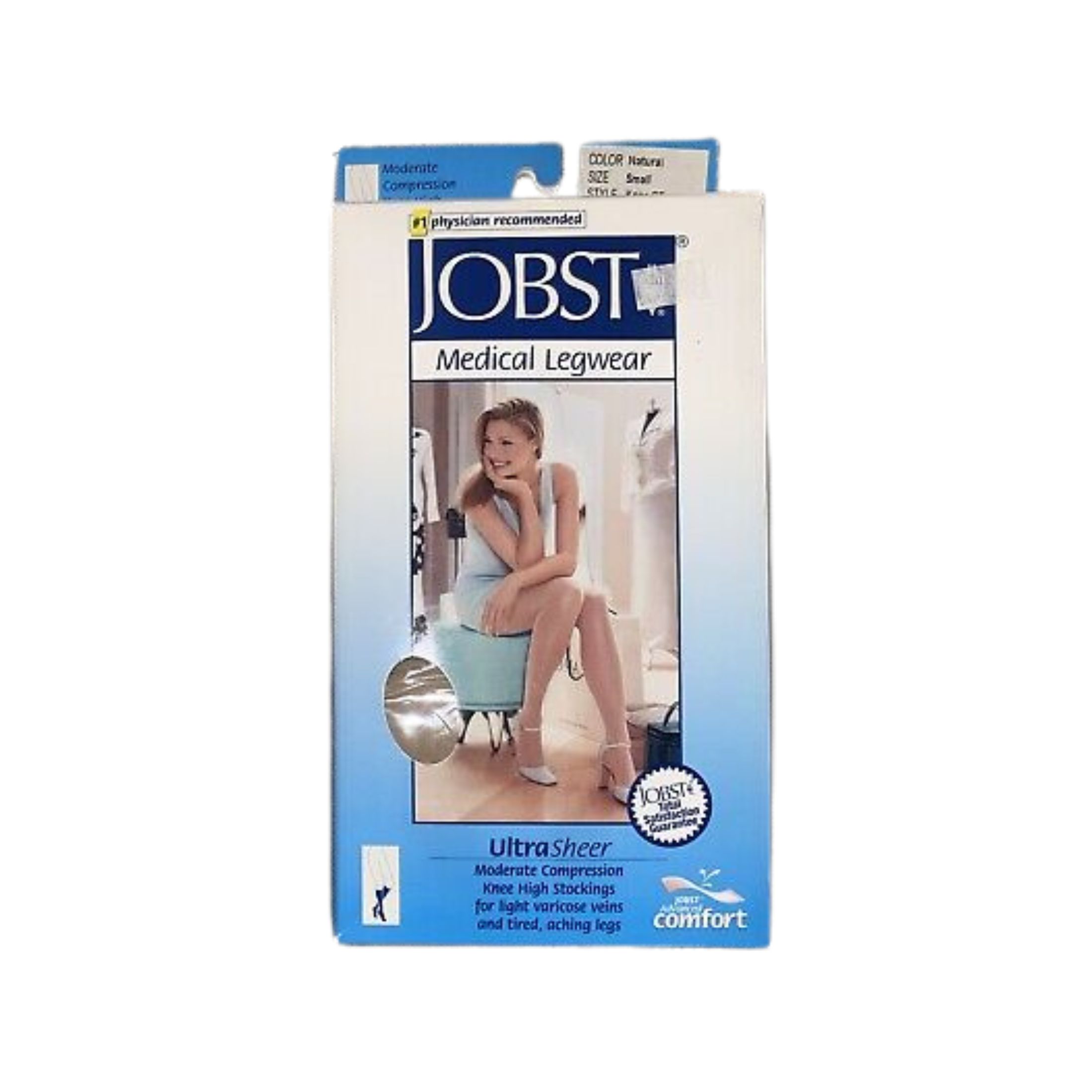 Jobst Ultrasheer Knee High Support Stockings 15-20 Mmhg, Beige, Medium
