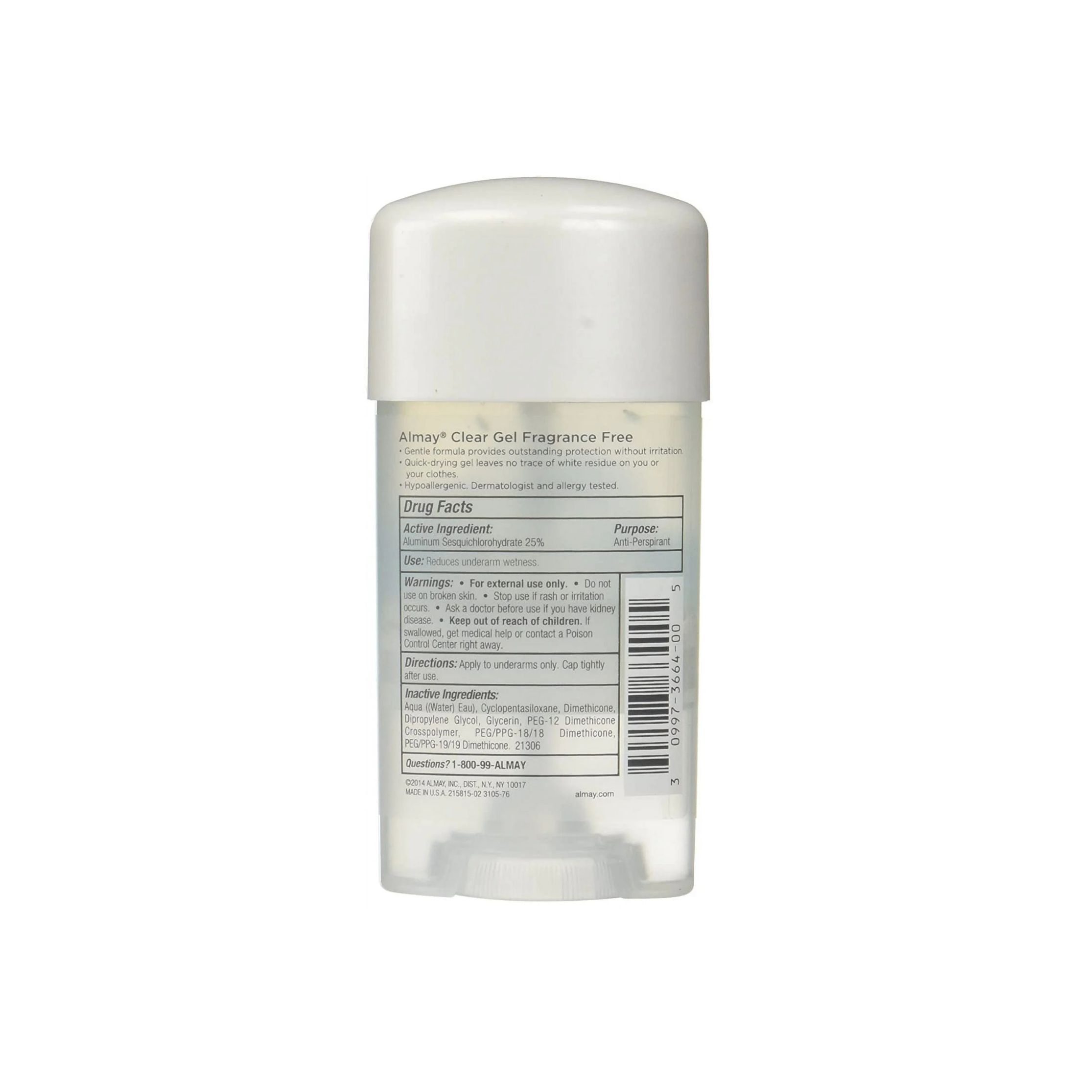 Almay Sensitive Skin Clear Gel Fragrance Free Deodorant