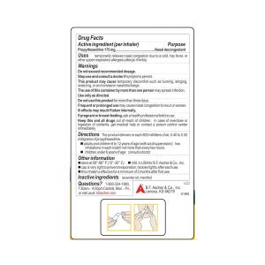 Benzedrex Nasal Decongestant Inhaler With Medicated Vapors