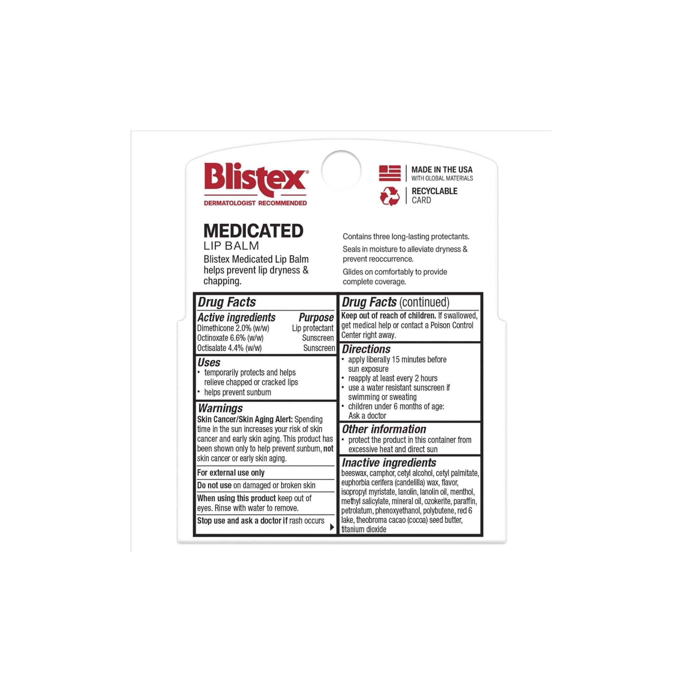 Blistex Complete Moisture Lip Protectant/Sunscreen SPF 15 Twin Pack