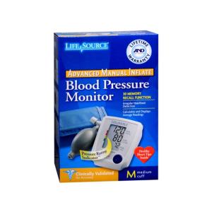 LifeSource Advanced Manual Inflate Blood Pressure Digital Monitor Ua-705V, 1 Kit