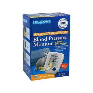 LifeSource Advanced Manual Inflate Blood Pressure Monitor Large Cuff
