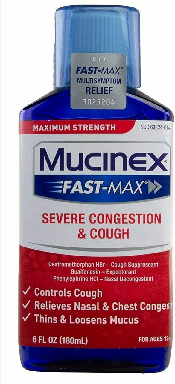 Mucinex Fast-Max Maximum Strength Severe Congestion & Cough Liquid