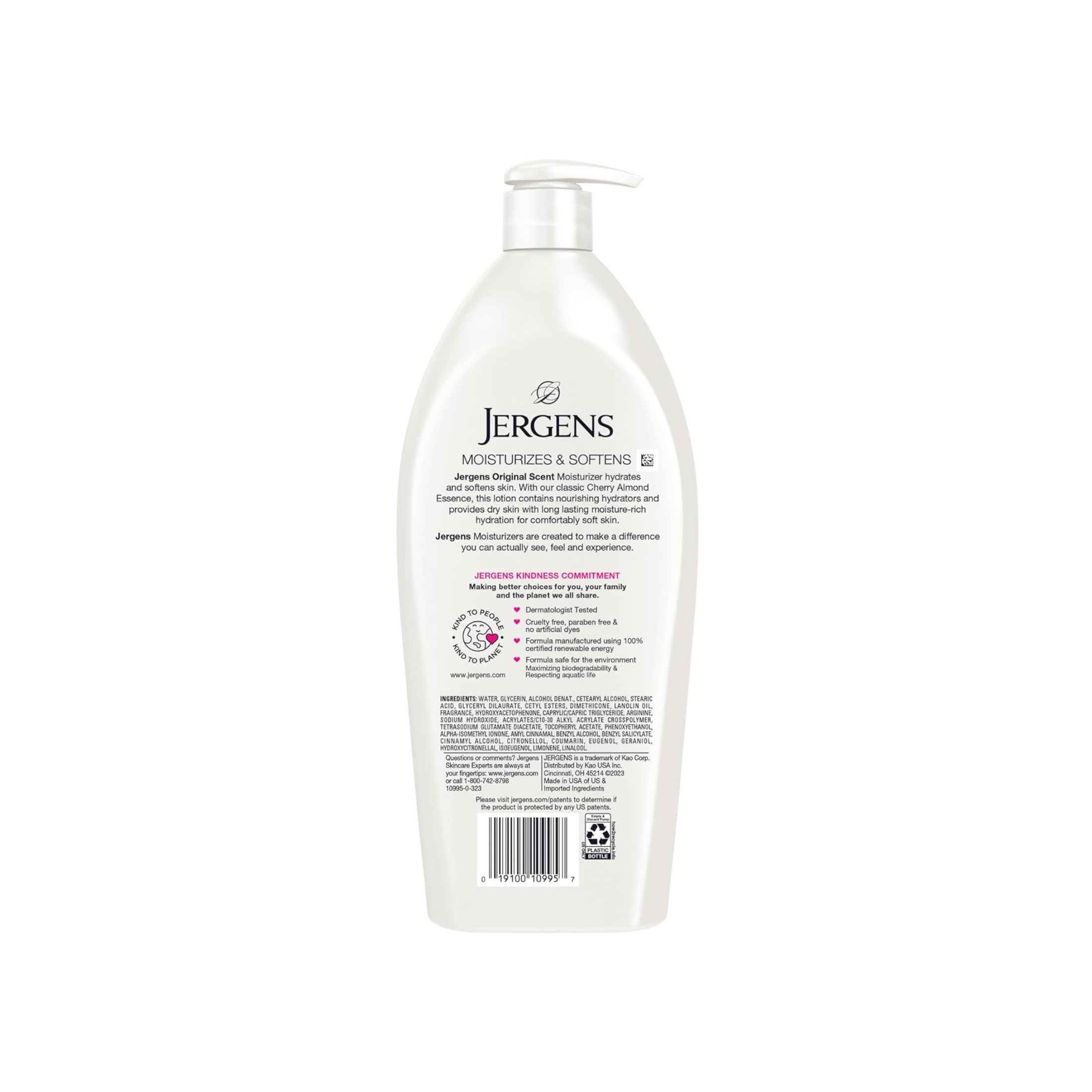 Jergens Original Scent Cherry Almond Dry Skin Moisturizer 10 Fl Oz