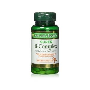Nature's Bounty Super B Complex With Folic Acid Plus Vitamin C Tablets