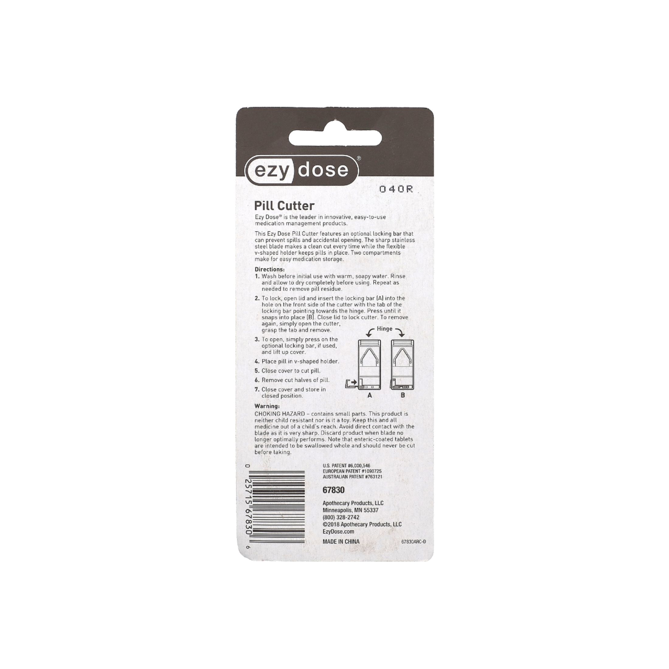 Apothecary Products Ezy Dose Pill Cutter With Safety Shield