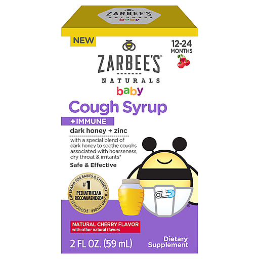 Zarbee's Baby Cough Syrup Immune Natural Cherry Flavor 2 Fl Oz