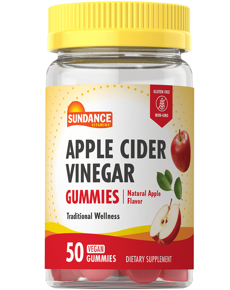 Sundance Vitamins Apple Cider Vinegar Gummies, Natural Apple Flavor