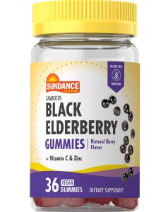 Nature's Truth Sundance Vitamins Black Elderberry Vegan Gummies Natural Berry Flavor
