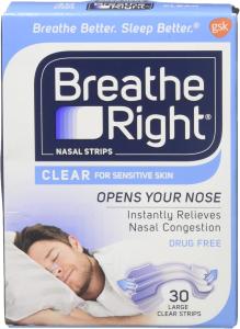 Breathe Right Nasal Strips Clear For Sensitive Skin Large