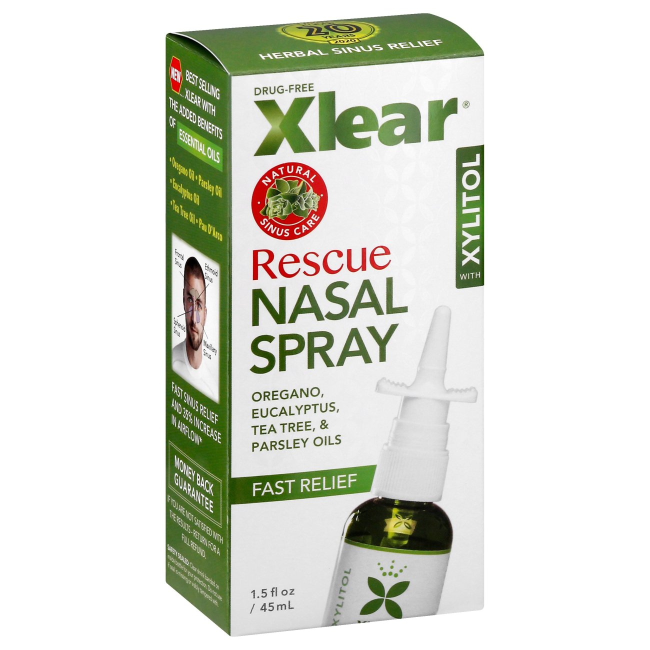 Xlear Rescue, Nasal Spray, Fast Relief, 1.5 Fl Oz