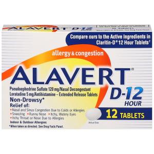 Alavert Bronkaid, Allergy & Sinus D 12 Hour Extended Release, 24 Tablets