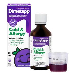 Dimetapp Cold & Allergy, Grape Flavor, Alcohol Free 8 Fl Oz