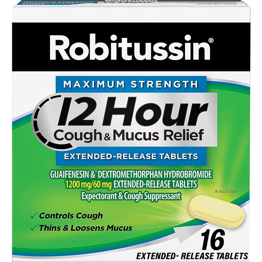 Robitussin Maximum Strength 12 Hour Cough And Mucus Relief Tablets