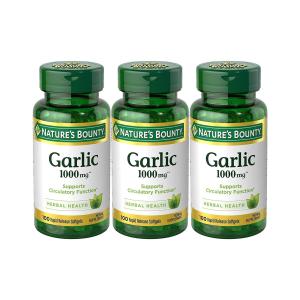 Nature's Bounty Herbal Health Odorless Garlic Extract Rapid Release Softgels, 1000 Mg