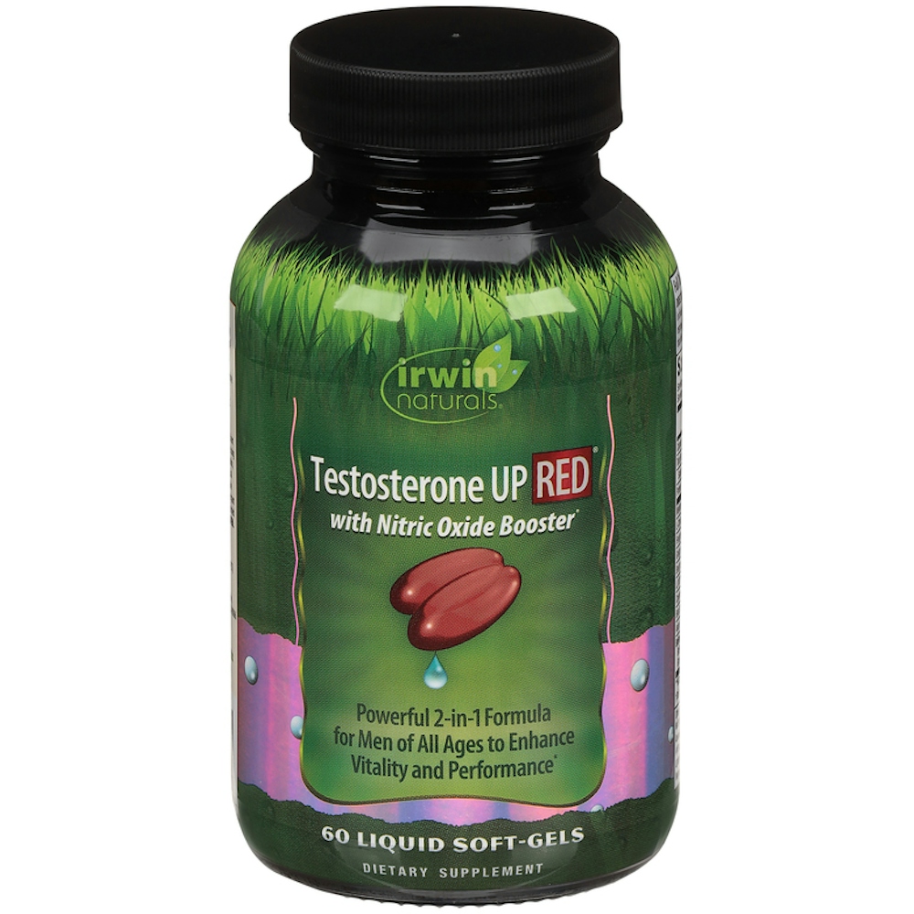 Irwin Naturals Testosterone UP RED With Nitric Oxide Booster, 60 Liquid Soft-Gels