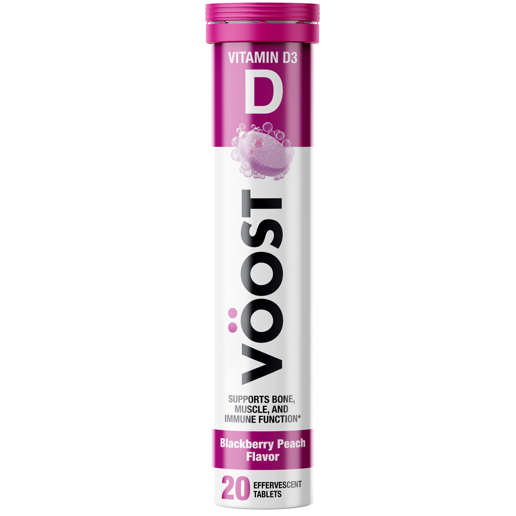 Voost Vitamin D3, Tablets, Blackberry Peach