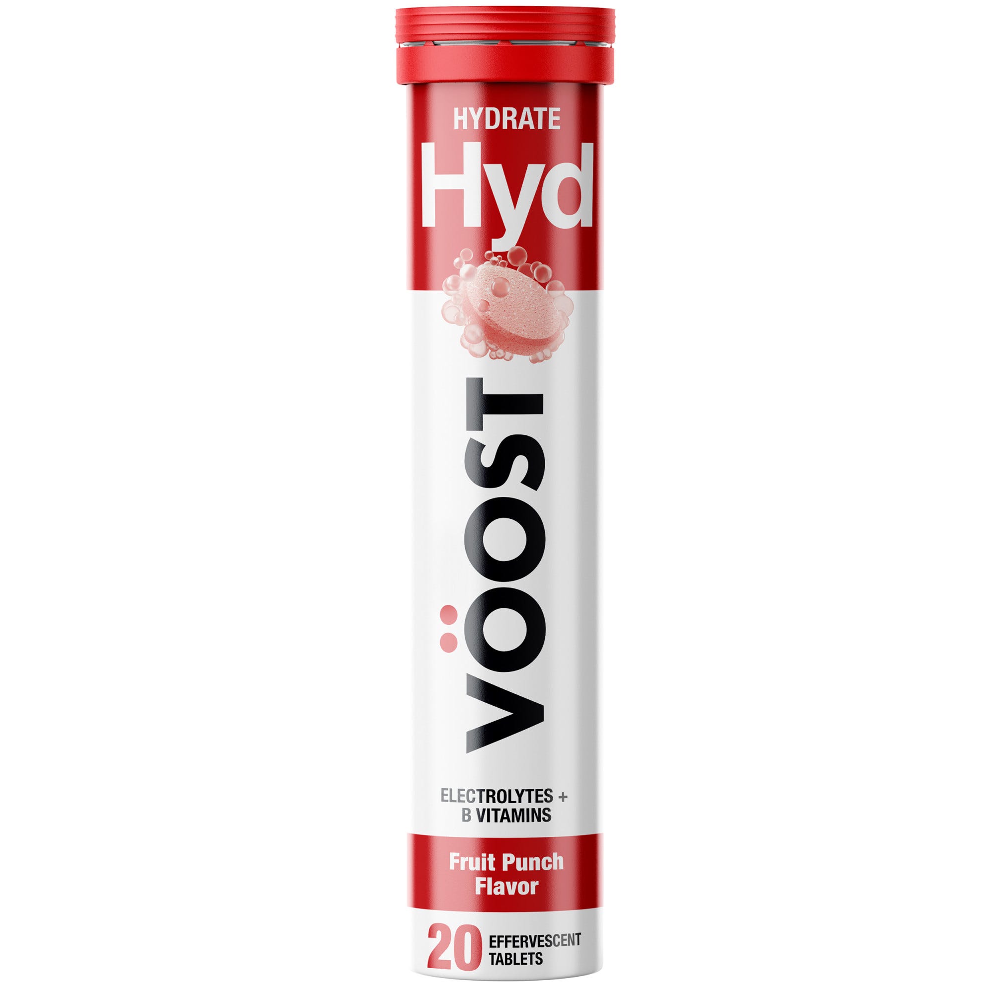 Voost Hydrate, Electrolytes + B Vitamins, Fruit Punch Flavor, 20 Tablets
