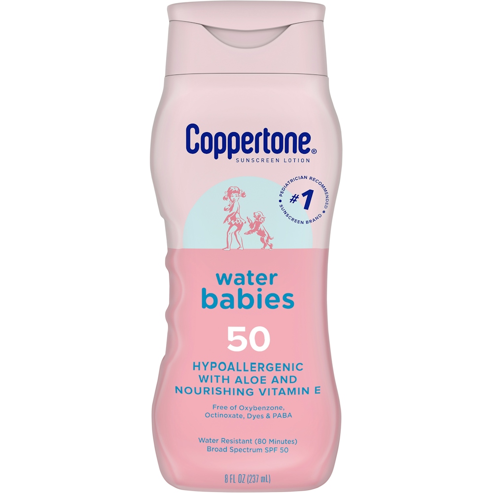Coppertone Broad Spectrum SPF 50 Water Babies Sunscreen Lotion 8 Fl Oz