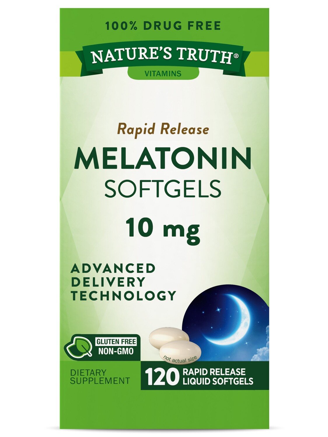 Nature's Truth Melatonin, Rapid Release, 10 Mg, Softgels