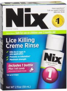 Nix Lice Treatment Creme Rinse And Nit Removal Comb 2 Oz