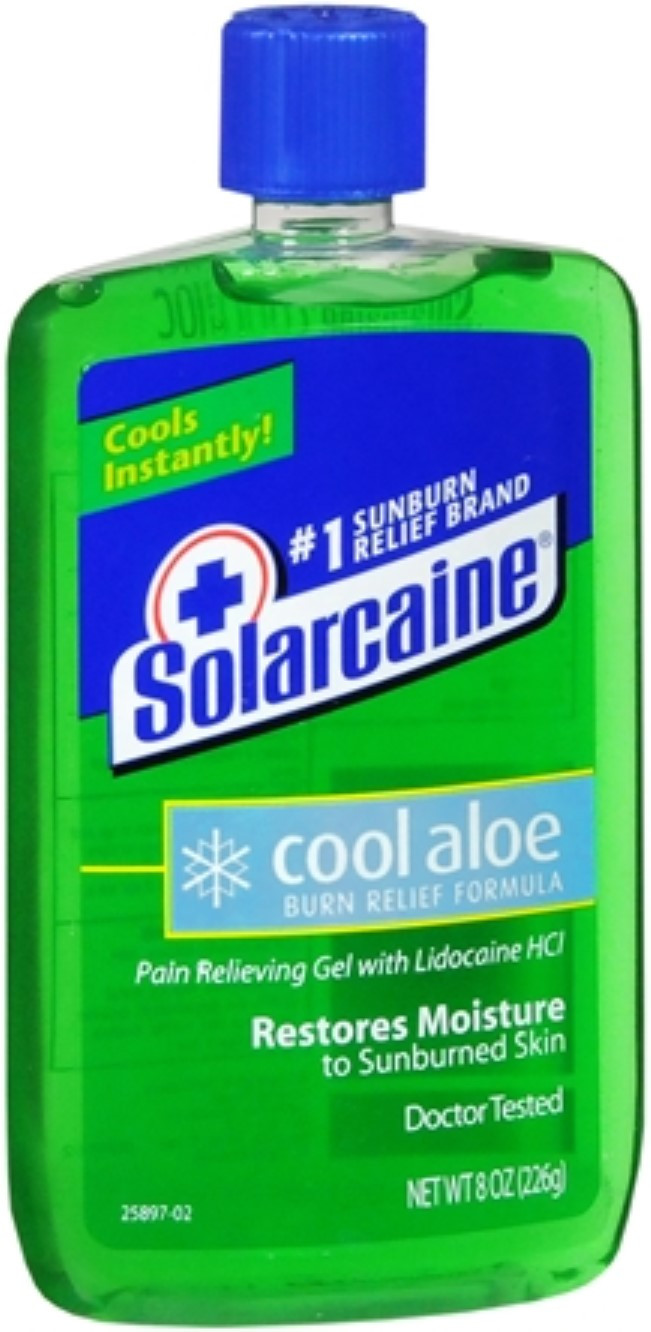 Solarcaine Cool Aloe Burn Relief Gel 8 Oz Bottle