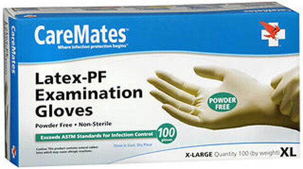 CareMates Latex-PF Examination Gloves Powder Free Extra Large