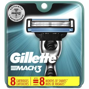 Gillette Mach3 Men's Razor Blades, 8 Blade Refills