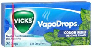 Vicks VapoDrops Cough Relief Drops Menthol Flavor, 1