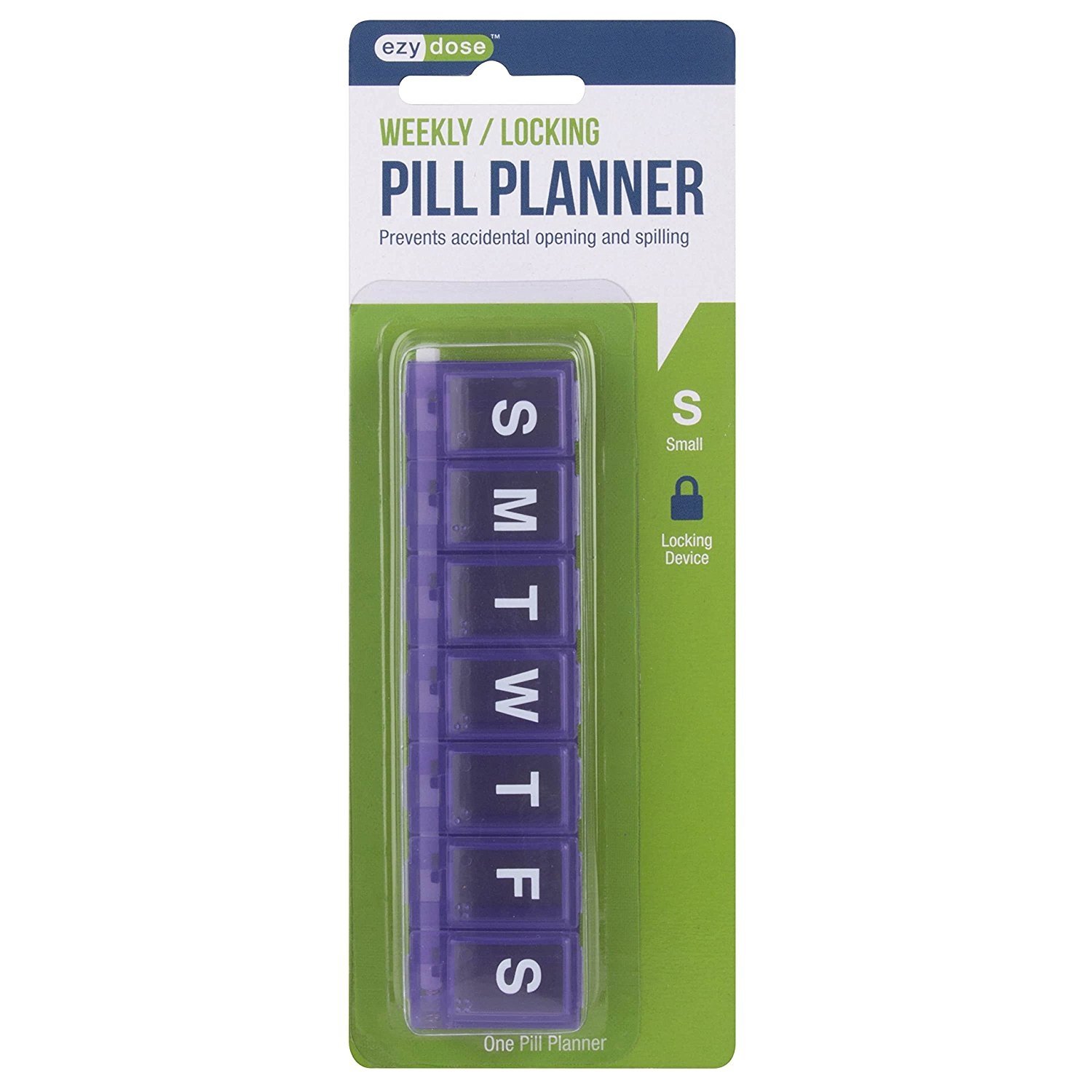 Ezy Dose Pill Reminder, Locking, 7-Day, Small