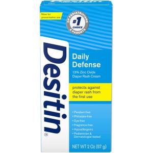 Desitin Daily Defense Baby Diaper Rash Cream, Travel Size - 2 Oz
