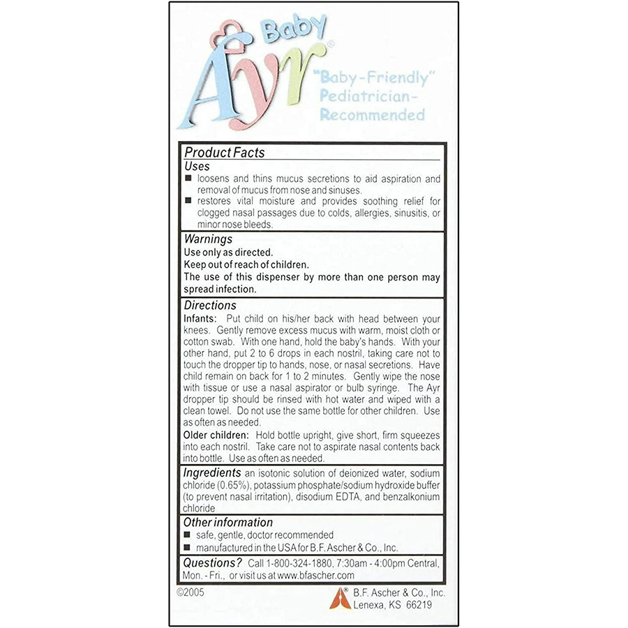 Ayr Baby Saline Nose Spray / Drops