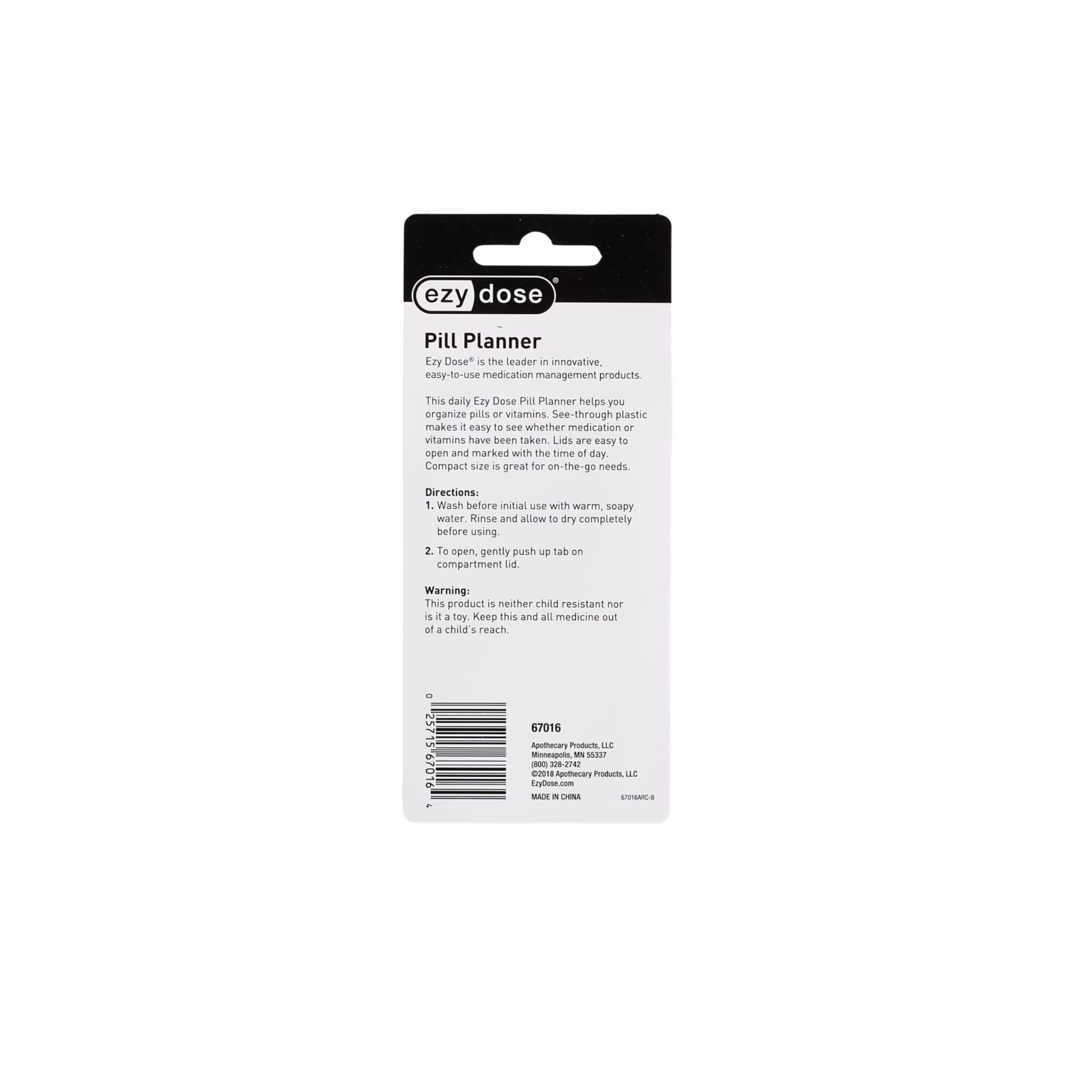 Apothecary Products Ezy-Dose MyMinder Pill Box