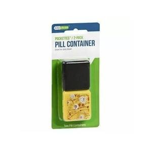 Ezy Dose Vitamin Pill Container Small Compact Travel Size Snap Top 2ct