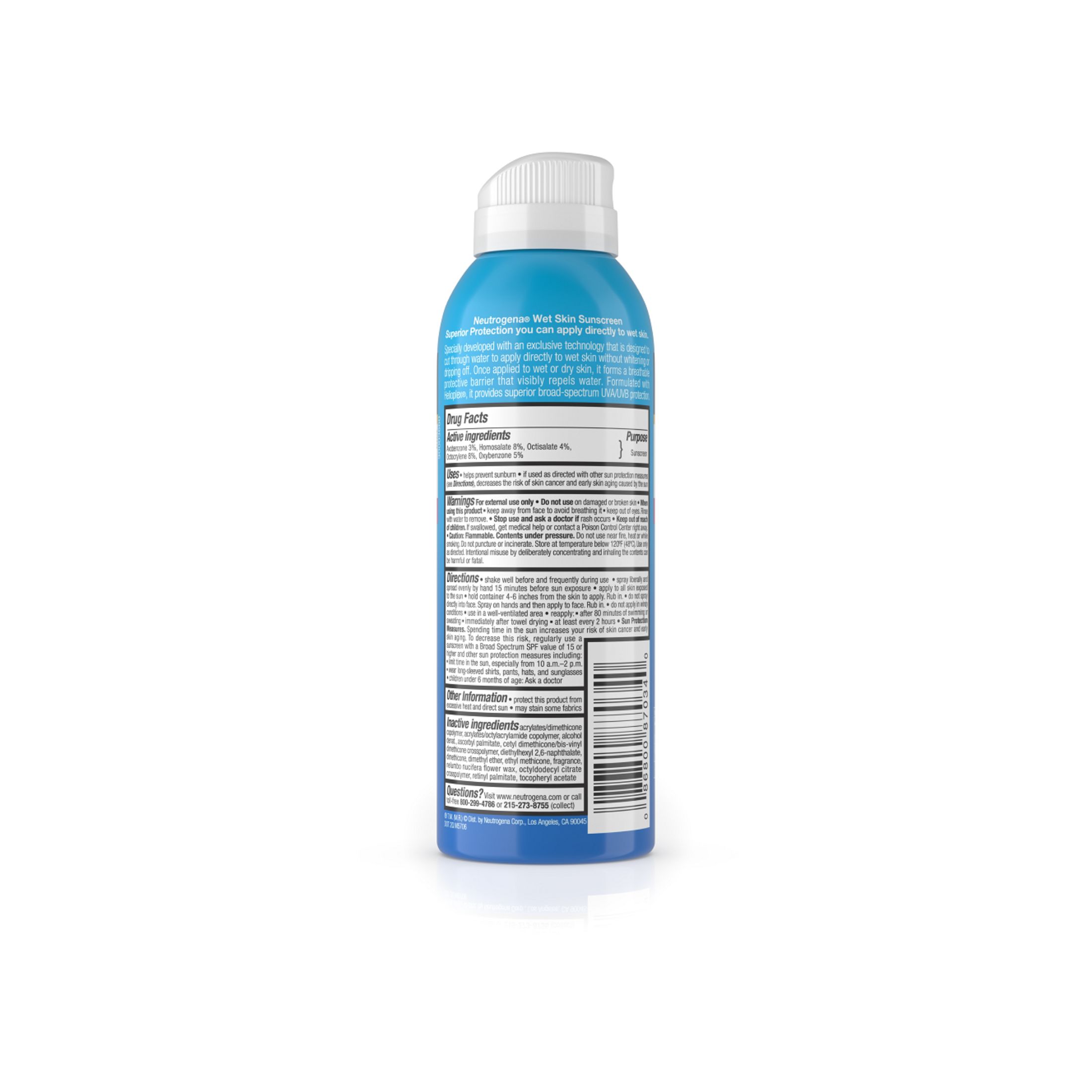Neutrogena Wet Skin Sunscreen Spray Broad Spectrum SPF 30, 5 Oz
