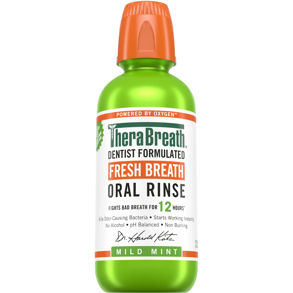 TheraBreath Oral Rinse, Fresh Mild Mint 16 Fl Oz
