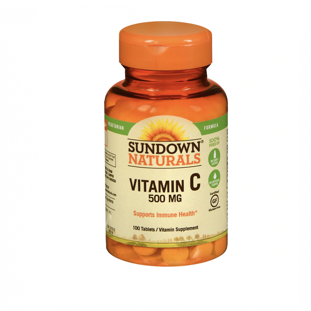 Sundown Naturals Vitamin C 500 Mg Ascorbic Acid Tablets 100