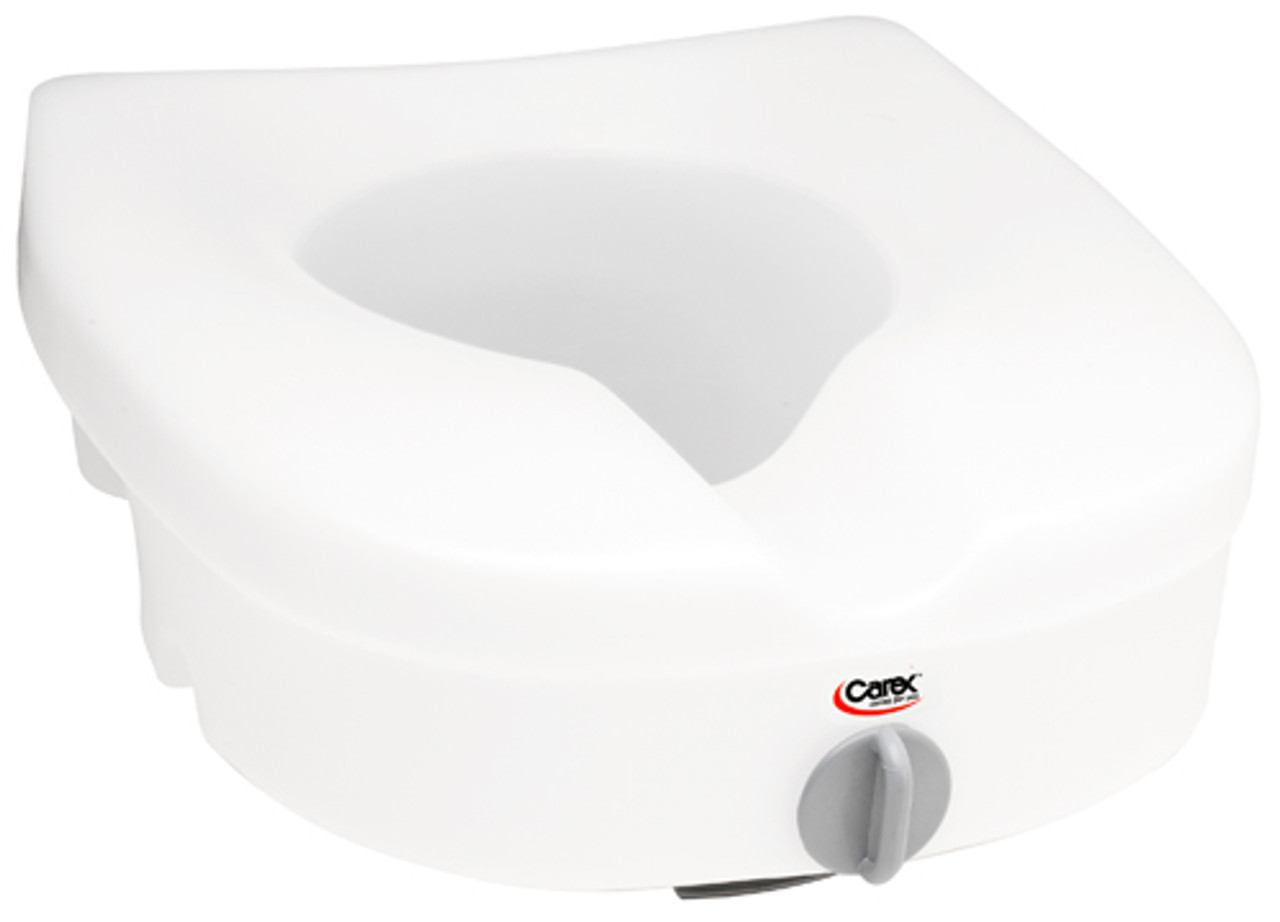 Carex E-Z Lock Raised Toilet Seat Without Handles