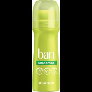 Ban Antiperspirant Deodorant, Invisible Roll On, Unscented 3.5 Fl Oz
