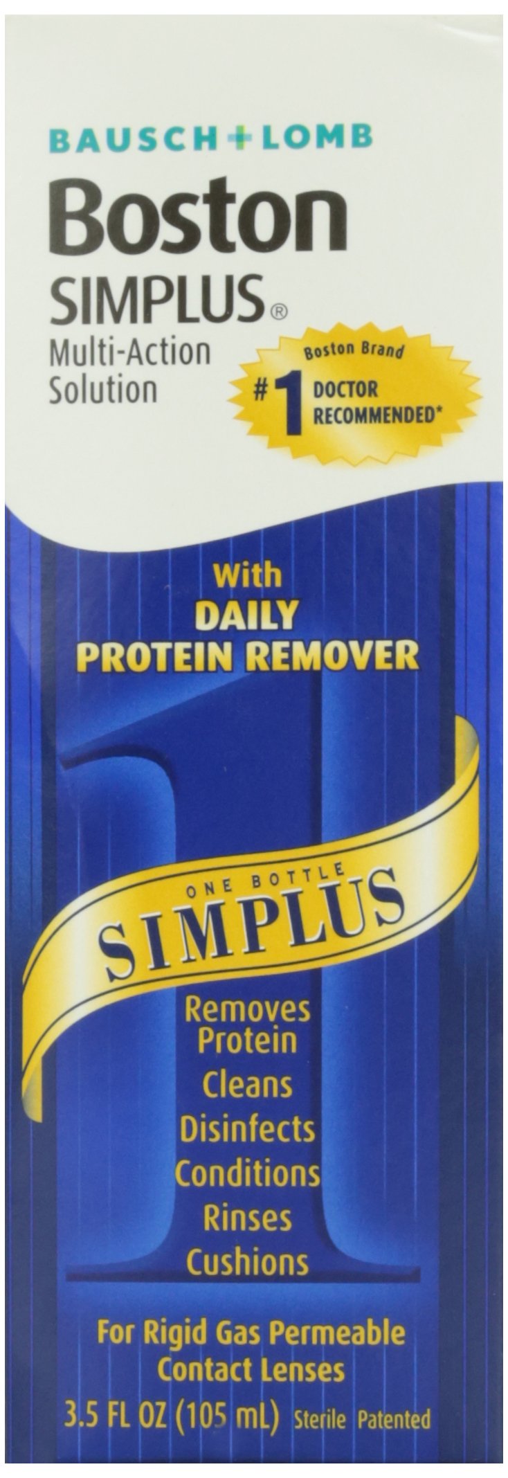 Bausch & Lomb Boston Simplus Multipurpose Contact Lens Solution 3.5 Fl Oz