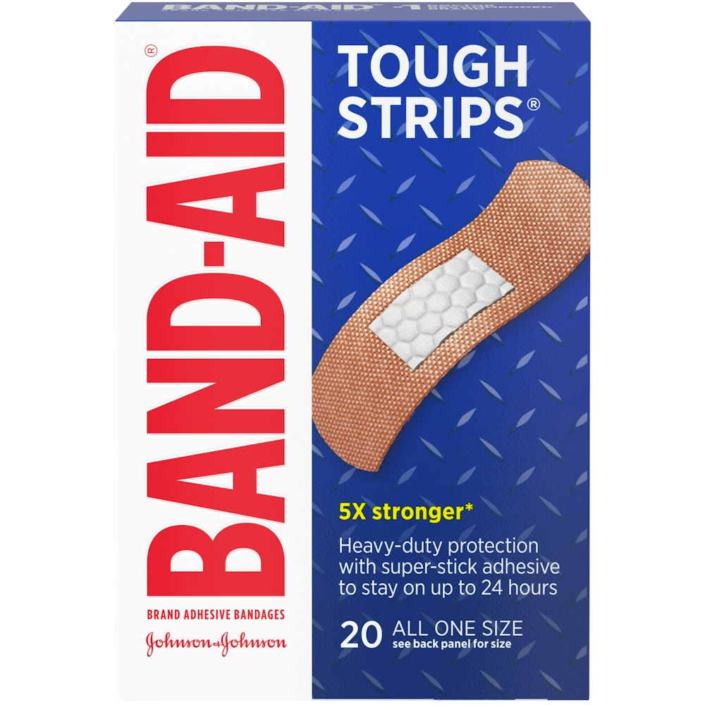 Band-Aid Brand Adhesive Bandages Tough Strips All One Size