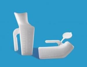 Carex Male Urinal, 32 Oz. With Cover, Single Patient Use