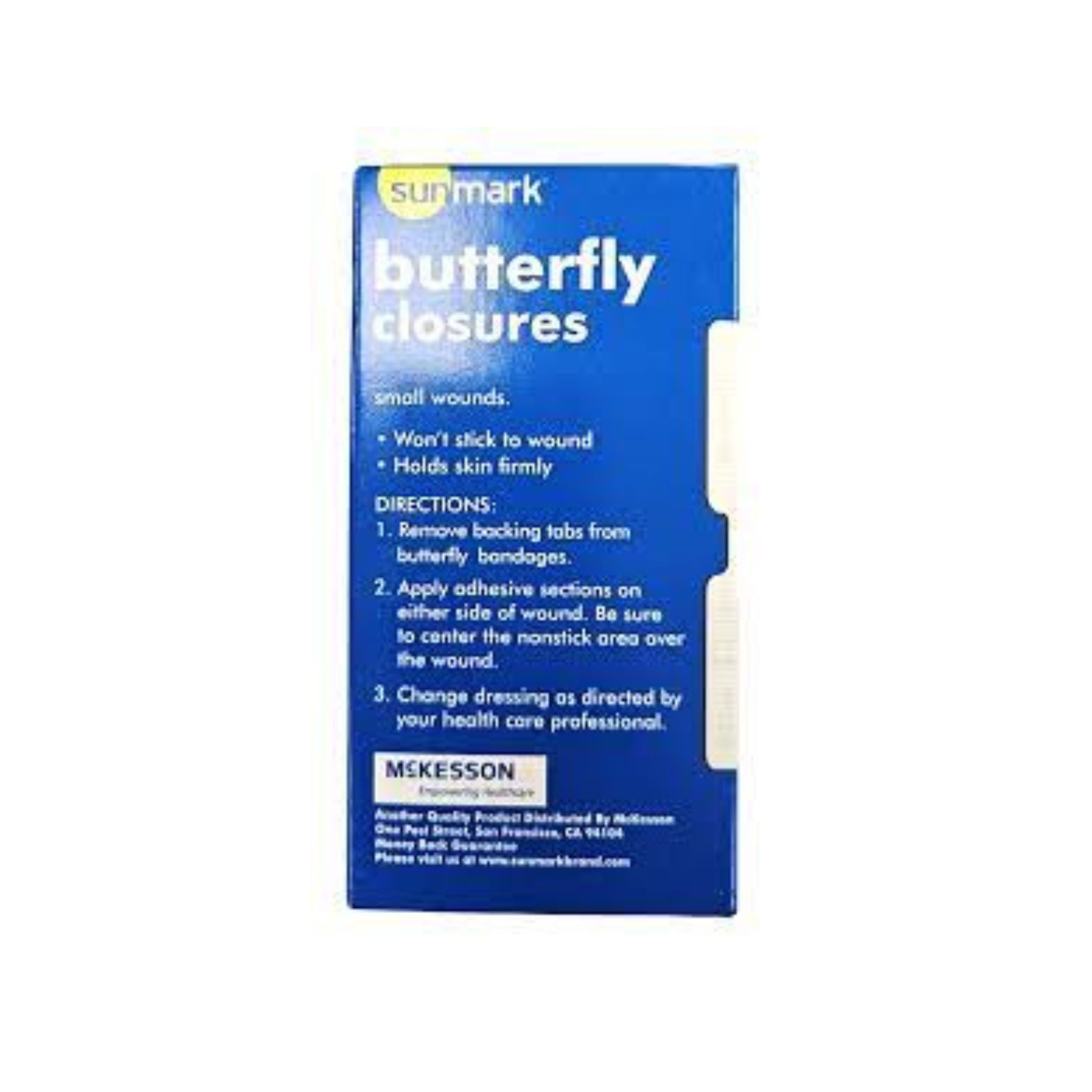 Sunmark Butterfly Closures All One Size 12 Each By Cypress Medical Products