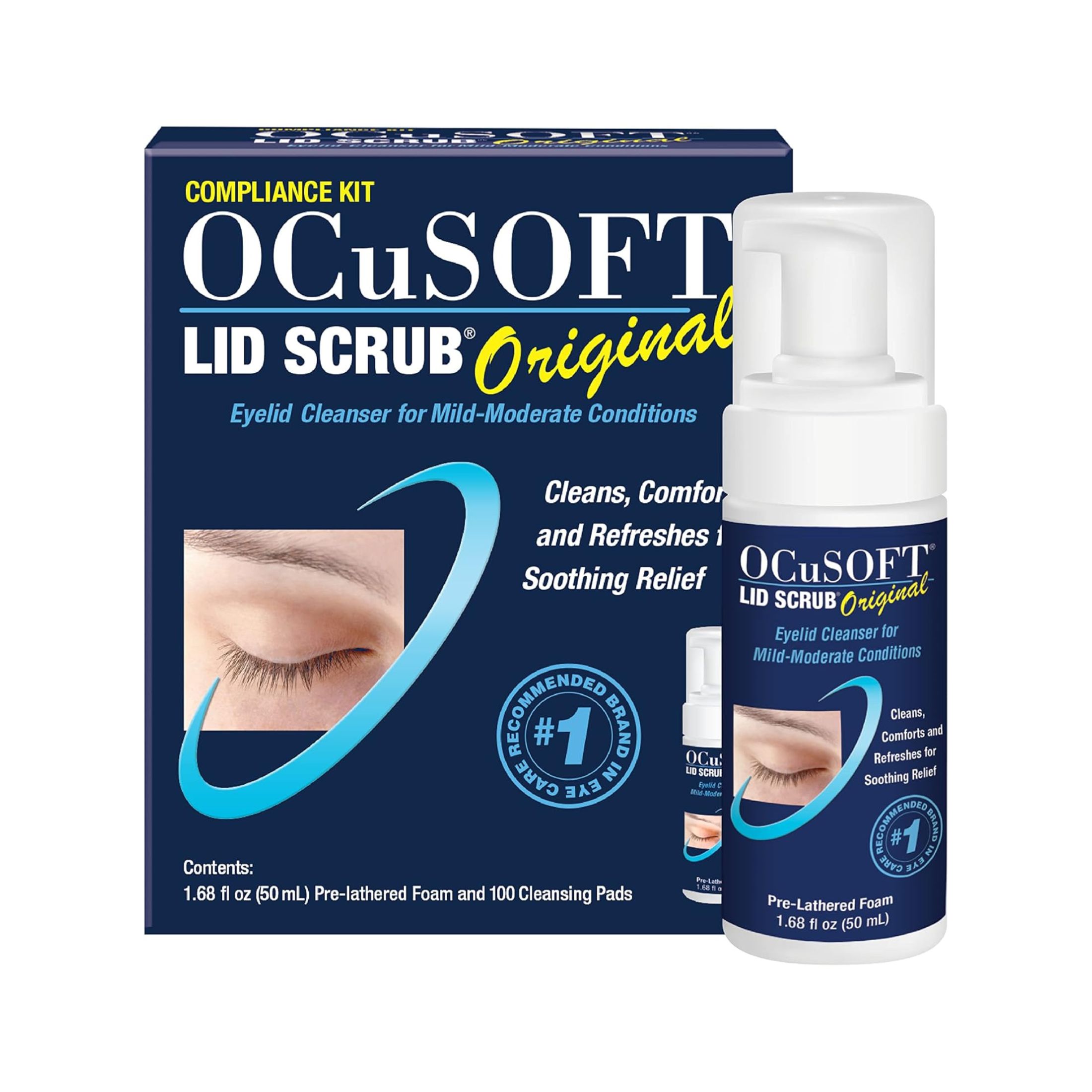 OCuSOFT Lid Scrub Eyelid Cleanser Compliance Kit, Original, 1 Kit